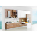 Белый смешанный деревянный цветной кухонный шкаф